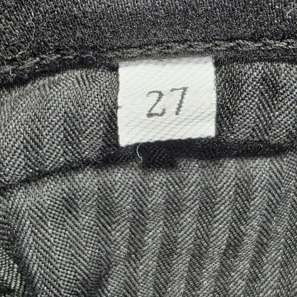 7 For All Mankind Jeans Womens 27 Black High Waist Slim Kick Distressed Ripped - Picture 5 of 12